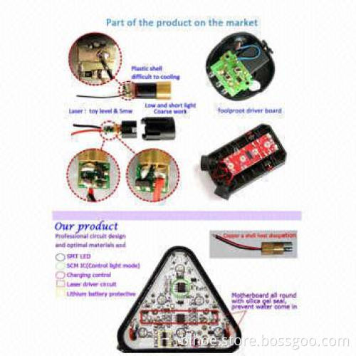Red LED laser bicycle rear lights